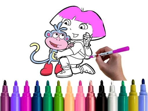 Dora Coloring Fun Time Images