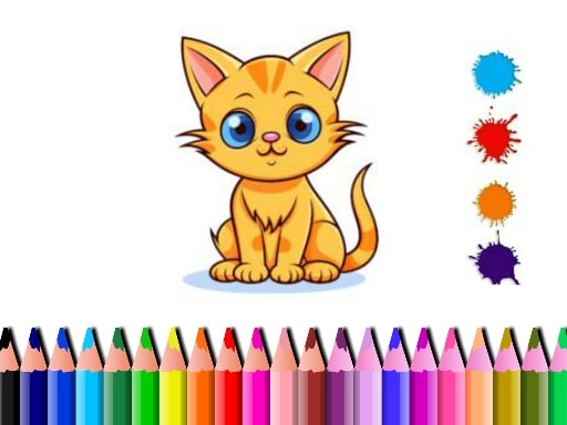 Cute Cat Coloring Book Images